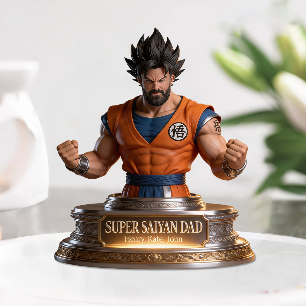 Super Saiyan Dad - Personalized Seven Balls Custom Shaped Acrylic Plaque