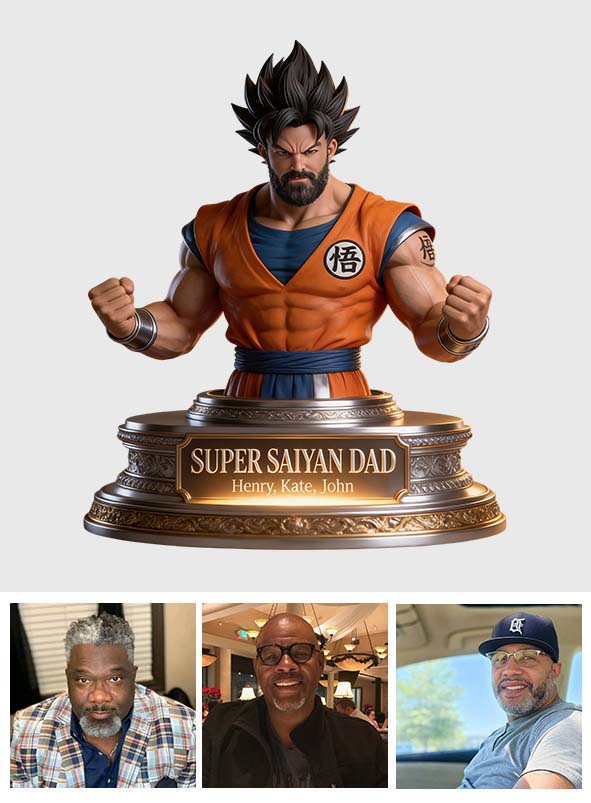 Super Saiyan Dad - Personalized Seven Balls Custom Shaped Acrylic Plaque