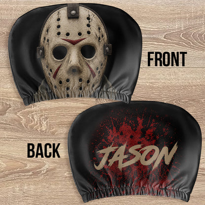 Get In Loser We're Going Killing - Personalized Horror Character Car Headrest Covers