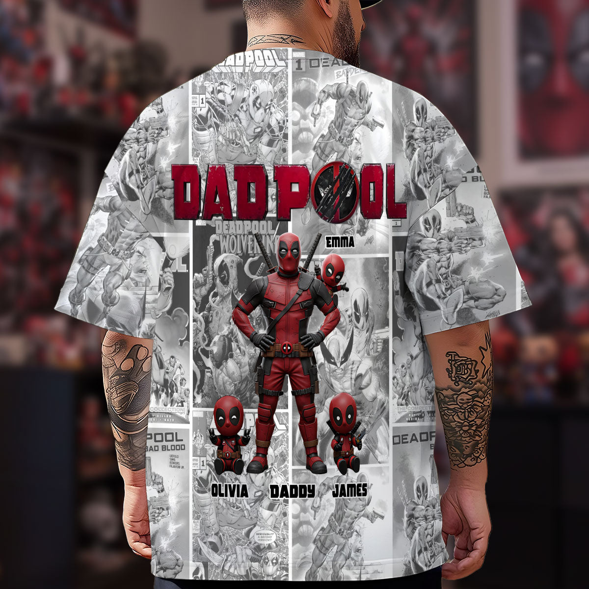 The Best Team Gift For Dad, Grandpa - Personalized Father All Over Shirt
