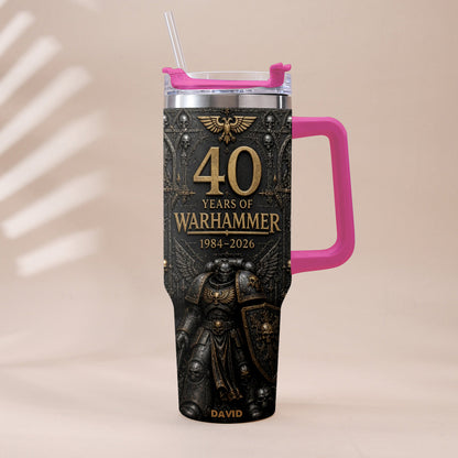 40 Years of Eternal Crusade - Personalized Endless War Tumbler With Handle