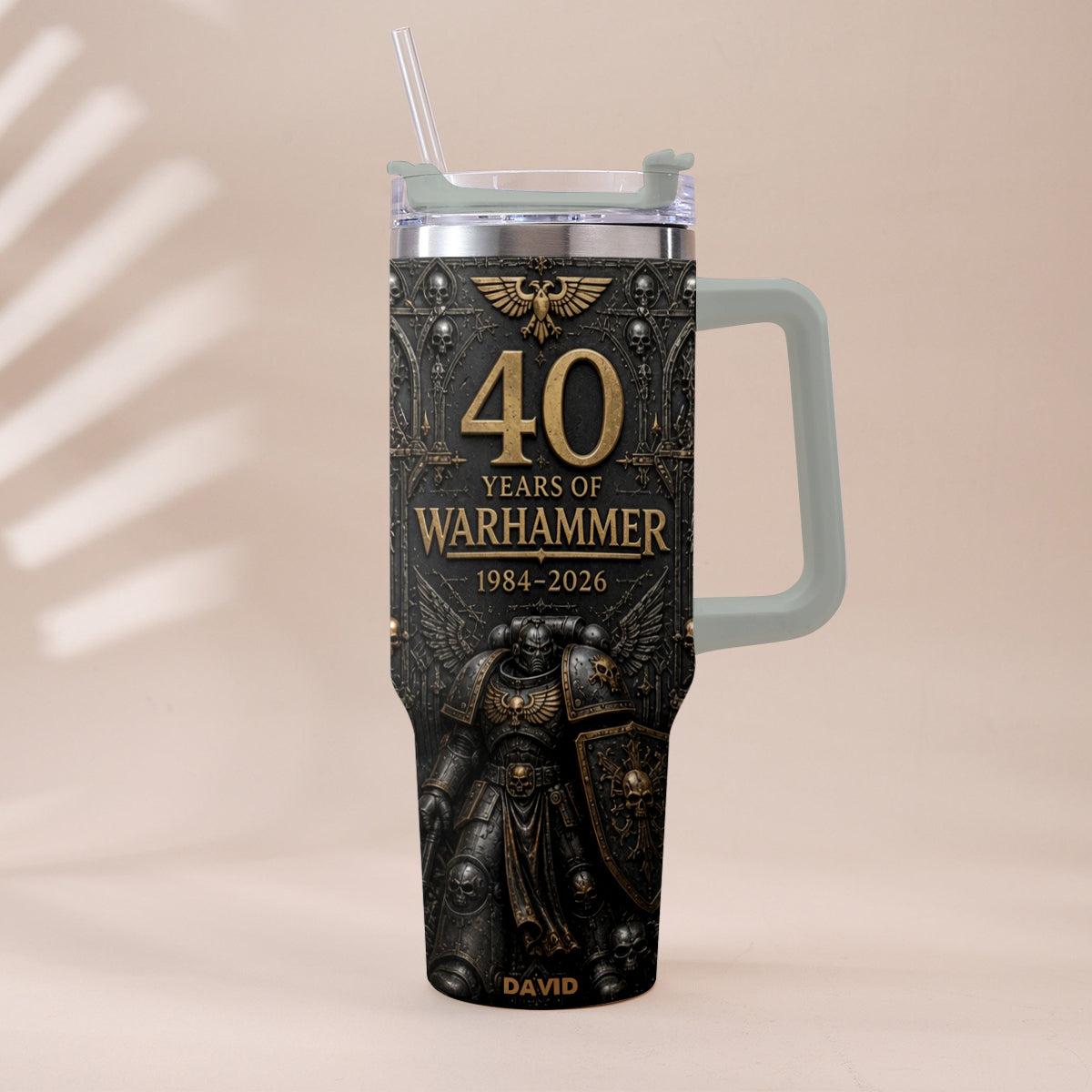 40 Years of Eternal Crusade - Personalized Endless War Tumbler With Handle