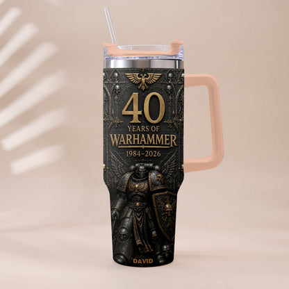 40 Years of Eternal Crusade - Personalized Endless War Tumbler With Handle