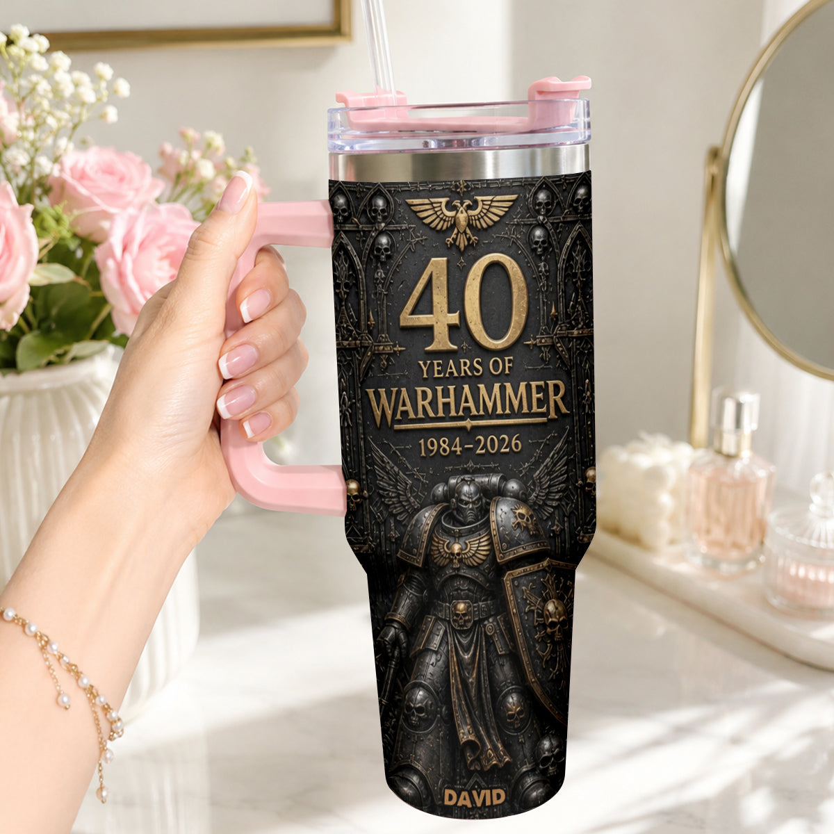 40 Years of Eternal Crusade - Personalized Endless War Tumbler With Handle