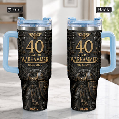 40 Years of Eternal Crusade - Personalized Endless War Tumbler With Handle