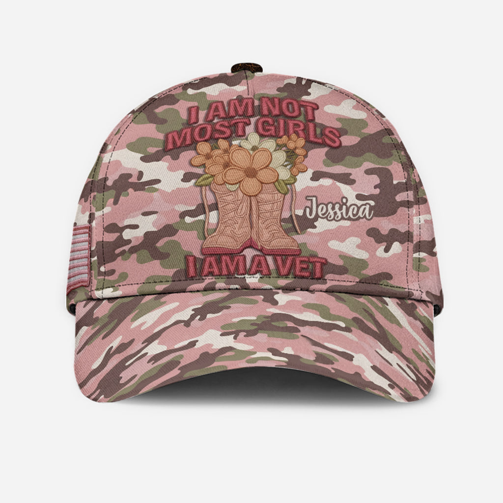 I Am Not Most Girls I Am A Vet Women Veteran - Personalized Veteran Classic Cap