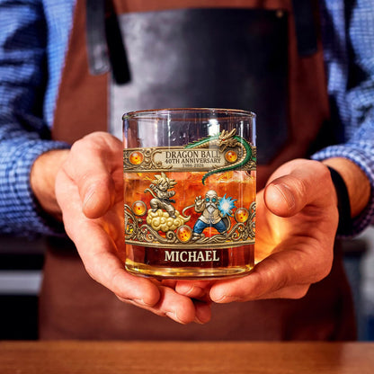 Strong Warrior 40th Anniversary - Personalized Seven Balls Whiskey Glass