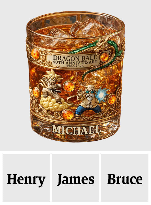 Strong Warrior 40th Anniversary - Personalized Seven Balls Whiskey Glass