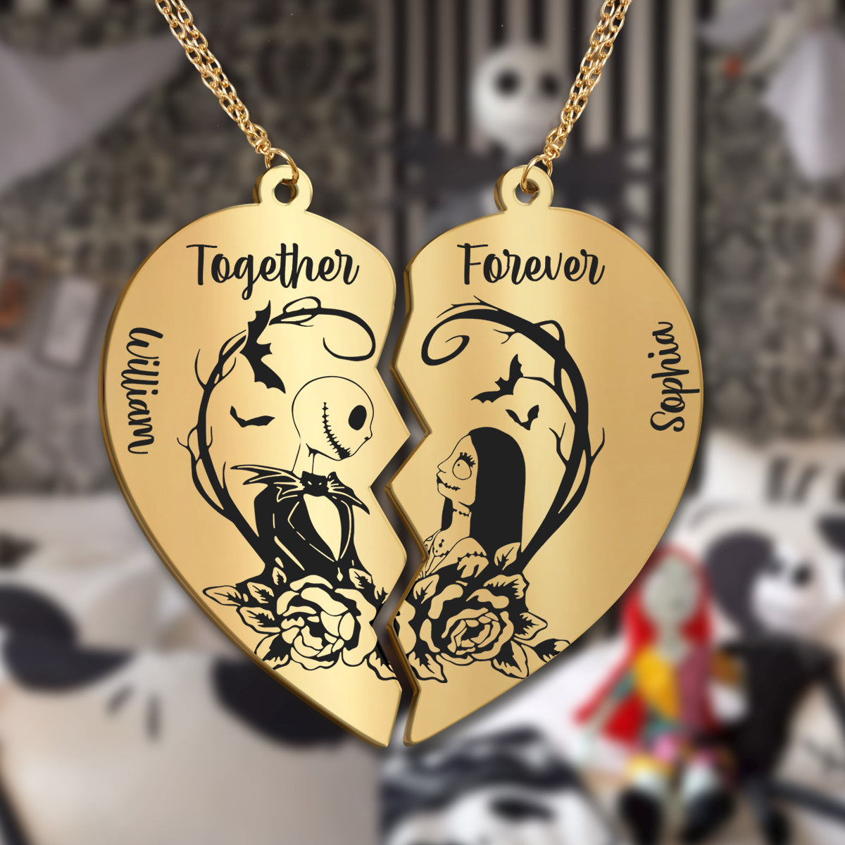 Till Death Do Us Part - Personalized Nightmare Matching Pendant Necklace