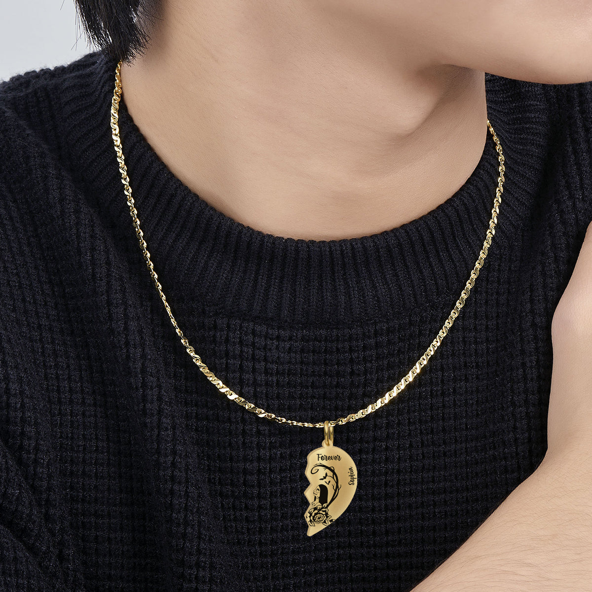 Till Death Do Us Part - Personalized Nightmare Matching Pendant Necklace