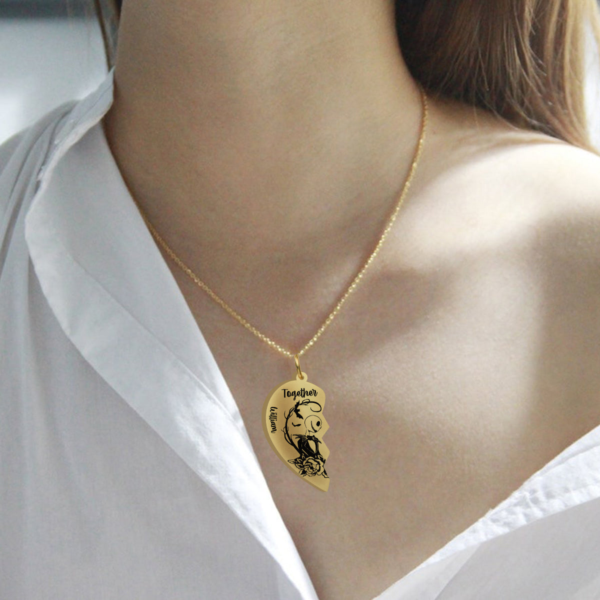 Till Death Do Us Part - Personalized Nightmare Matching Pendant Necklace