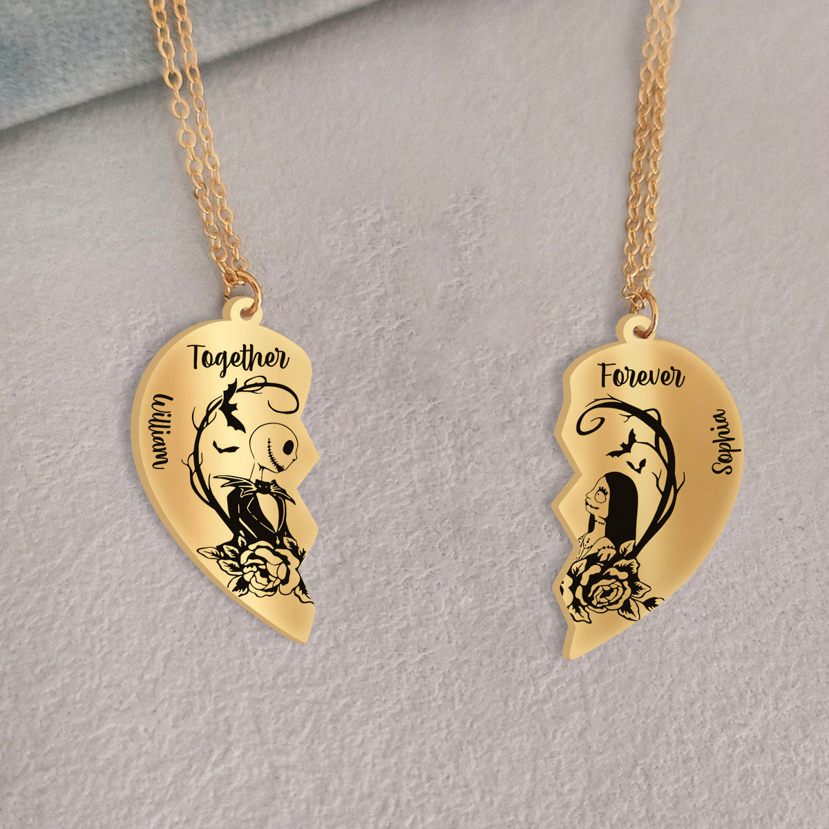 Till Death Do Us Part - Personalized Nightmare Matching Pendant Necklace