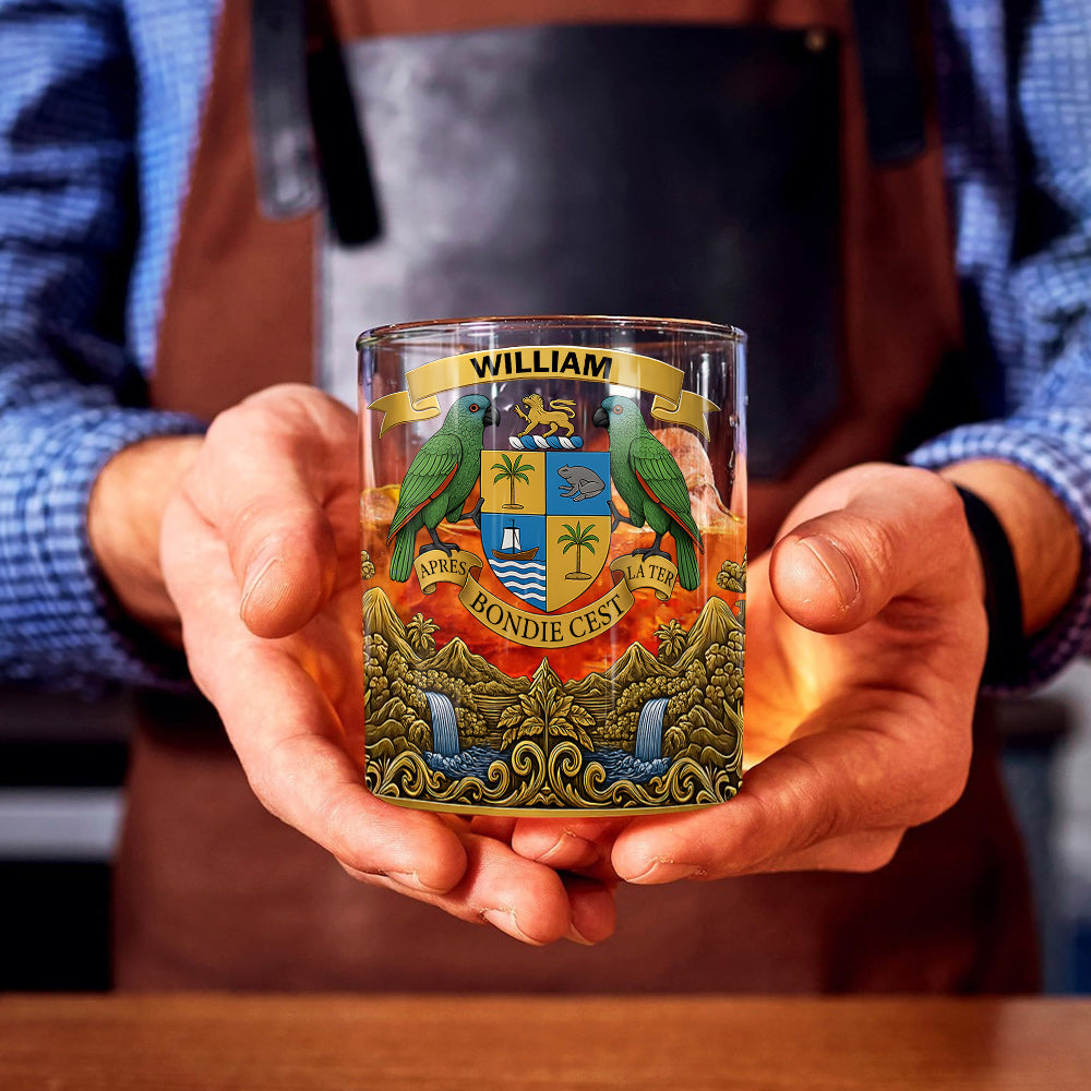 Proud Dominican, Après Bondie C'est La Ter - Personalized Expats Whiskey Glass