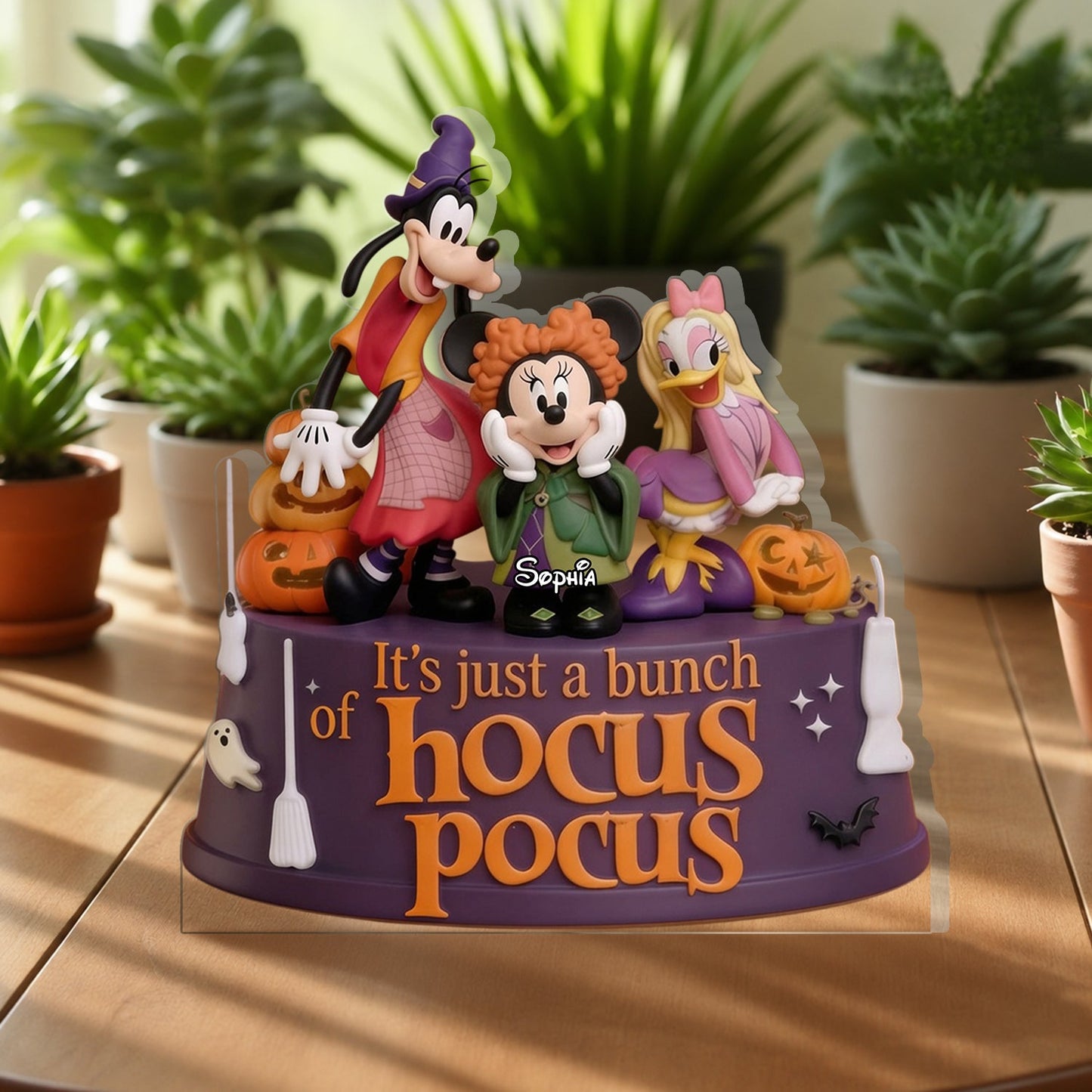 It's Just A Bunch Of Witches - Personalized Three Witches 2-Side Printed Acrylic Plaque