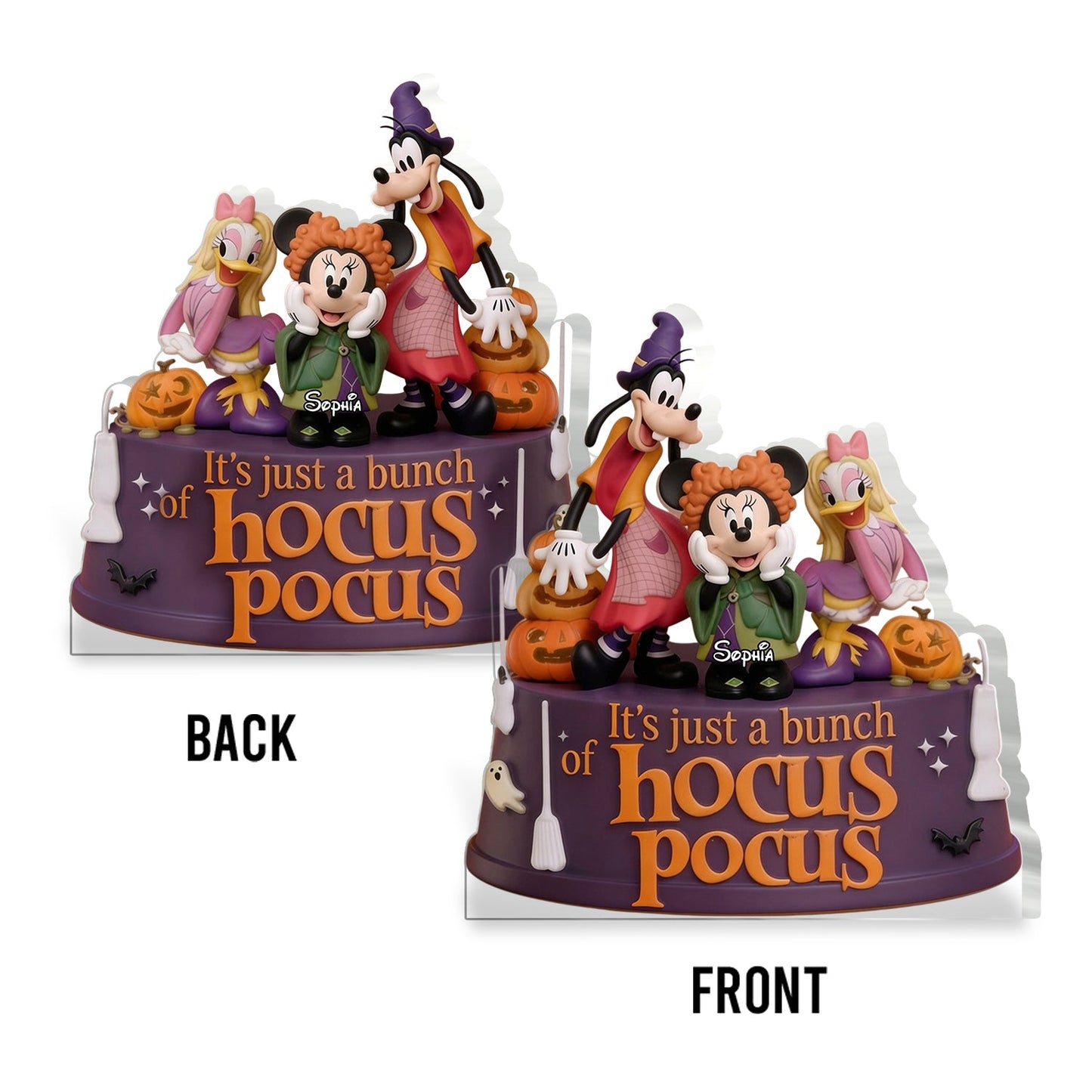 It's Just A Bunch Of Witches - Personalized Three Witches 2-Side Printed Acrylic Plaque