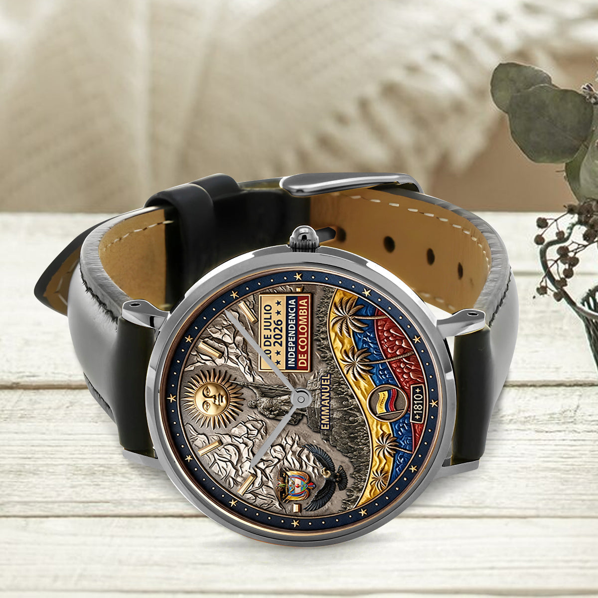 Independencia De Columbia - Personalized Expats Hand Watch