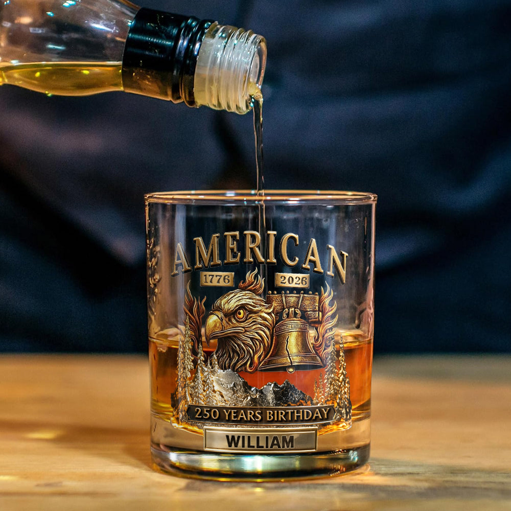 250 Years Birthday - Personalized Veteran Whiskey Decanter Set