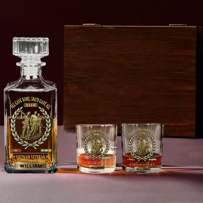 All Gave Some - Personalized Veteran Whiskey Decanter Set