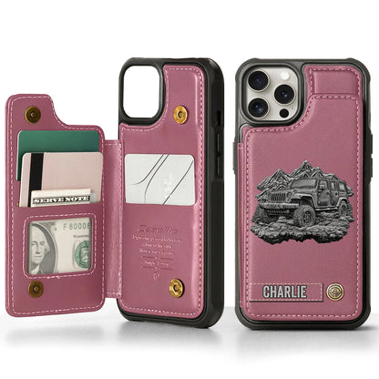 Metallic Off-Road Car - Personalized Car Wallet Phone Case