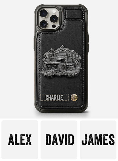 Metallic Off-Road Car - Personalized Car Wallet Phone Case
