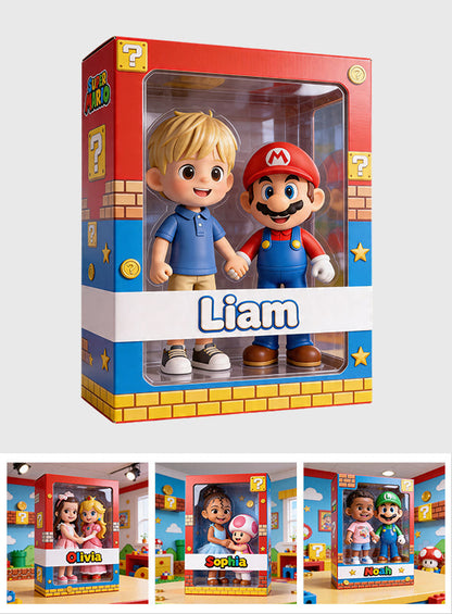 Kids Retro Game - Personalized Super Plumber Custom Shaped Acrylic Plaque
