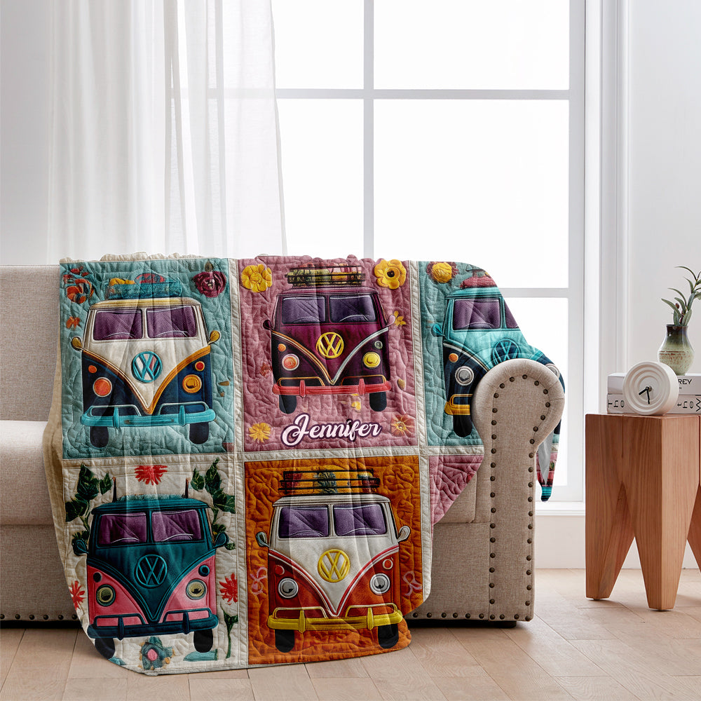 Hippie Caravans - Personalized Hippie Blanket