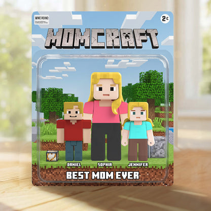 Dadcraft/ MomCraft, Gift For Game Dad/ Mom - Personalized Block World Custom Shaped Acrylic Plaque