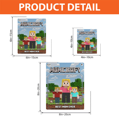 Dadcraft/ MomCraft, Gift For Game Dad/ Mom - Personalized Block World Custom Shaped Acrylic Plaque