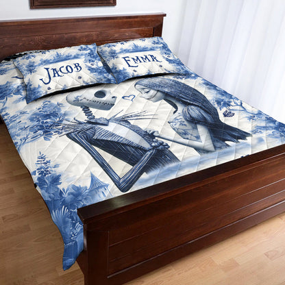 From Our First Kiss Till Our Last Breath - Personalized Nightmare Quilt Set