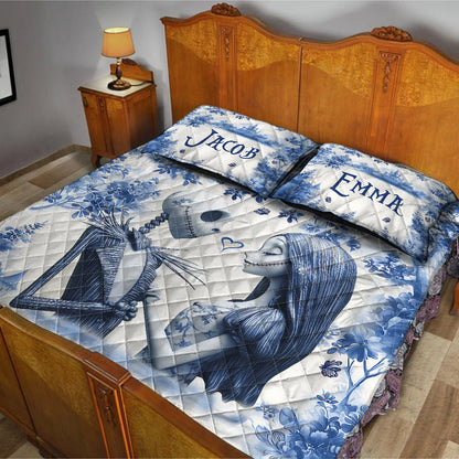 From Our First Kiss Till Our Last Breath - Personalized Nightmare Quilt Set