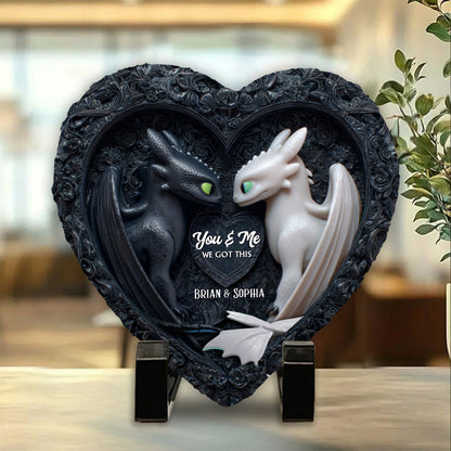 You & Me We Got This - Personalized Mouse Heart Shaped Stone