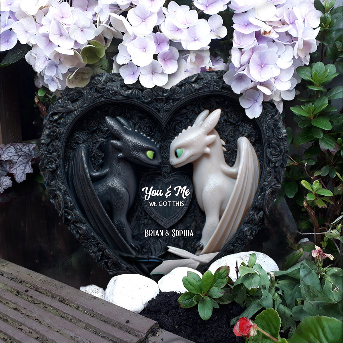 You & Me We Got This - Personalized Mouse Heart Shaped Stone