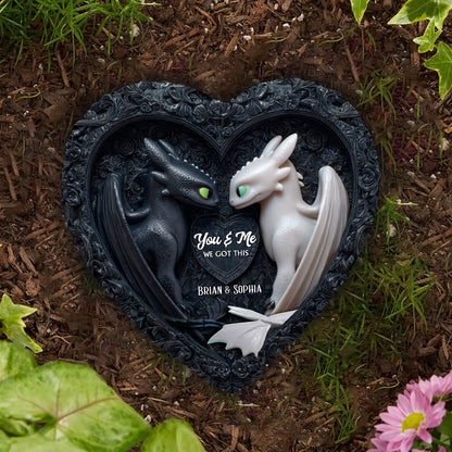 You & Me We Got This - Personalized Mouse Heart Shaped Stone