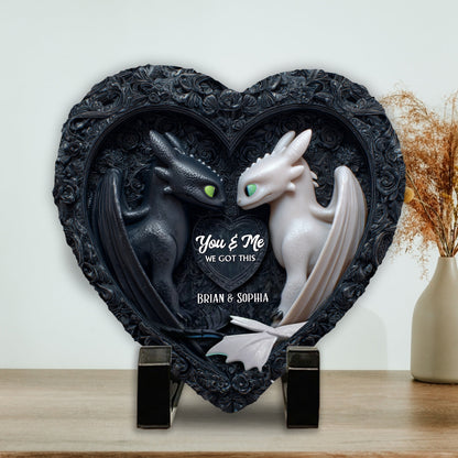 You & Me We Got This - Personalized Mouse Heart Shaped Stone