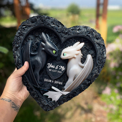 You & Me We Got This - Personalized Mouse Heart Shaped Stone