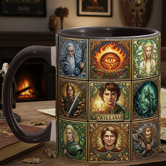 The One Mug for Your Morning Quest - Personalized The Dark Lord Accent Mug