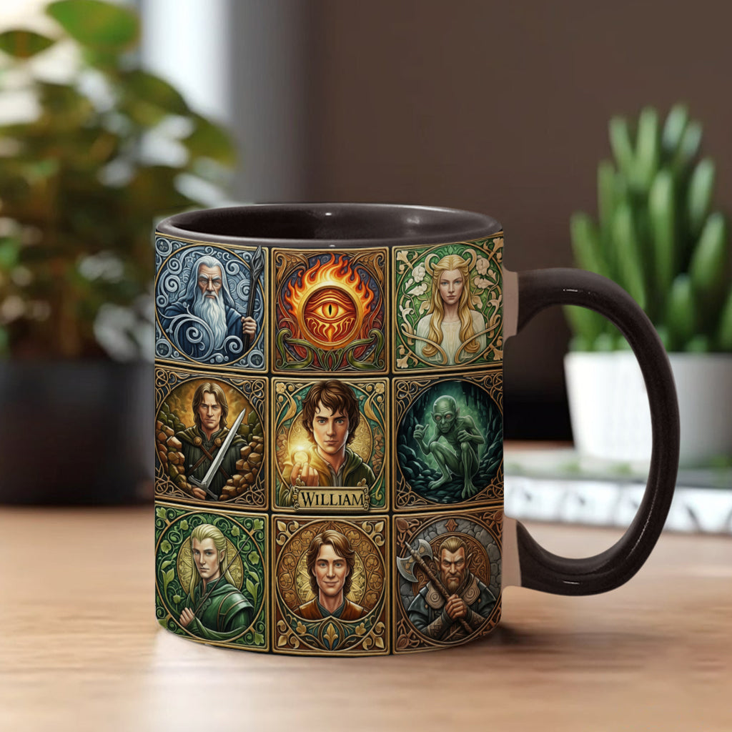 The One Mug for Your Morning Quest - Personalized The Dark Lord Accent Mug