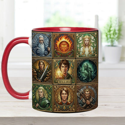 The One Mug for Your Morning Quest - Personalized The Dark Lord Accent Mug
