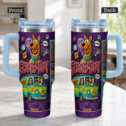 Get In Losers We're Solving Mysteries - Personalized Detective Dog Tumbler With Plush Charm