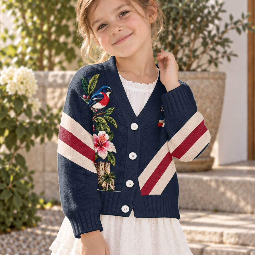 Dominican Republic Pride - Personalized Expats Cardigan Sweater