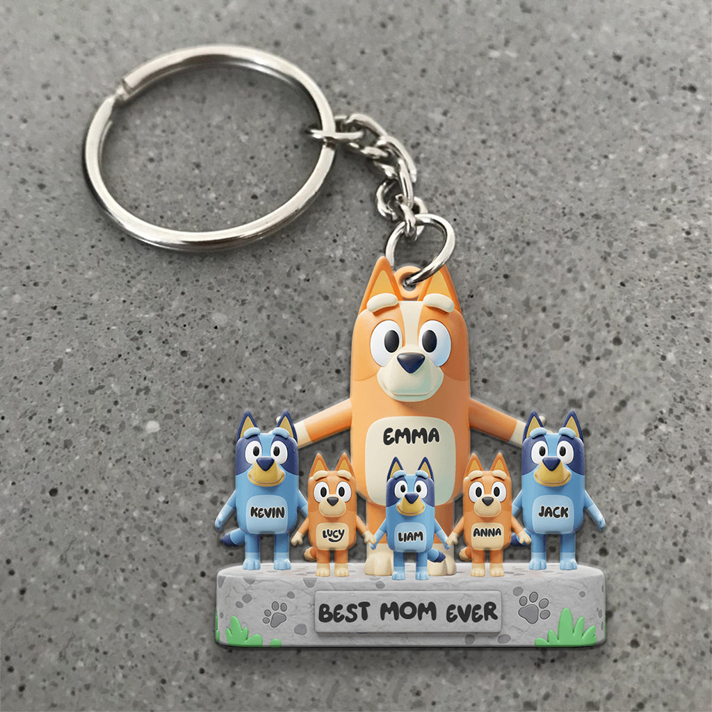 Best Mom Ever - Personalized Mother Keychain