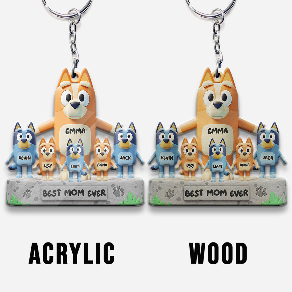 Best Mom Ever - Personalized Mother Keychain