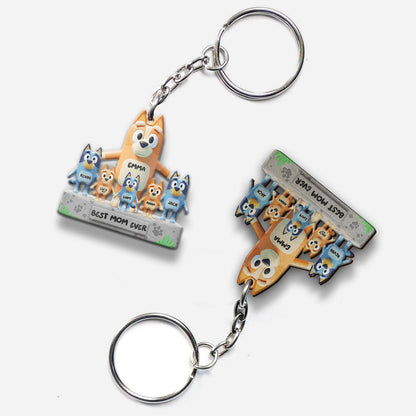 Best Mom Ever - Personalized Mother Keychain