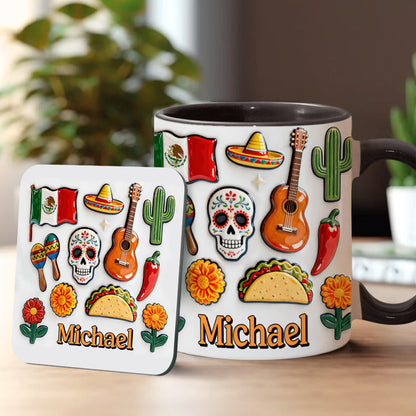 Proud To Be Mexican - Personalized Expats Accent Mug & Coaster