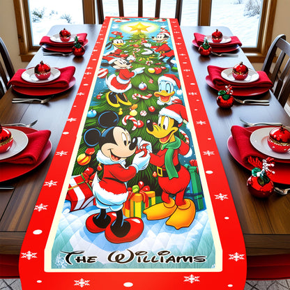 Merry Christmas - Personalized Family Table Runner