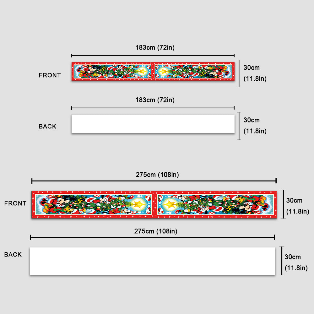 Merry Christmas - Personalized Family Table Runner