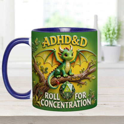 ADHD&D - Personalized DD Lover Accent Mug