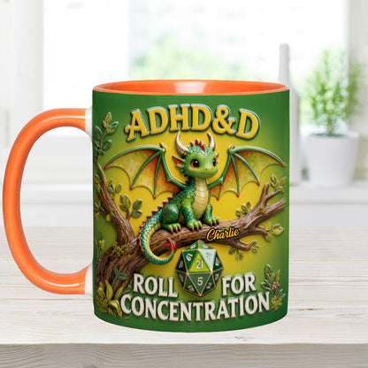 ADHD&D - Personalized DD Lover Accent Mug