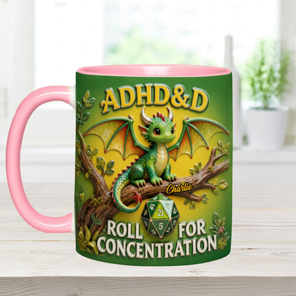ADHD&D - Personalized DD Lover Accent Mug