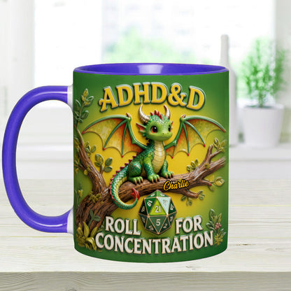 ADHD&D - Personalized DD Lover Accent Mug